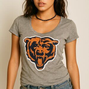 Victoria’s Secret Pink NFL Chicago Bears Team Sequin Tee T Shirt Medium